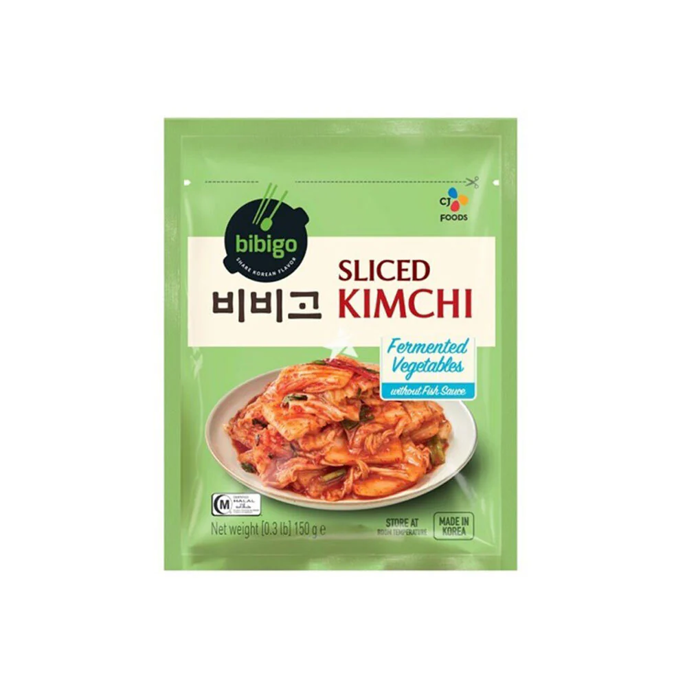 Bibigo Ambient Sliced Kimchi Without Fish Sauce- 150 gm