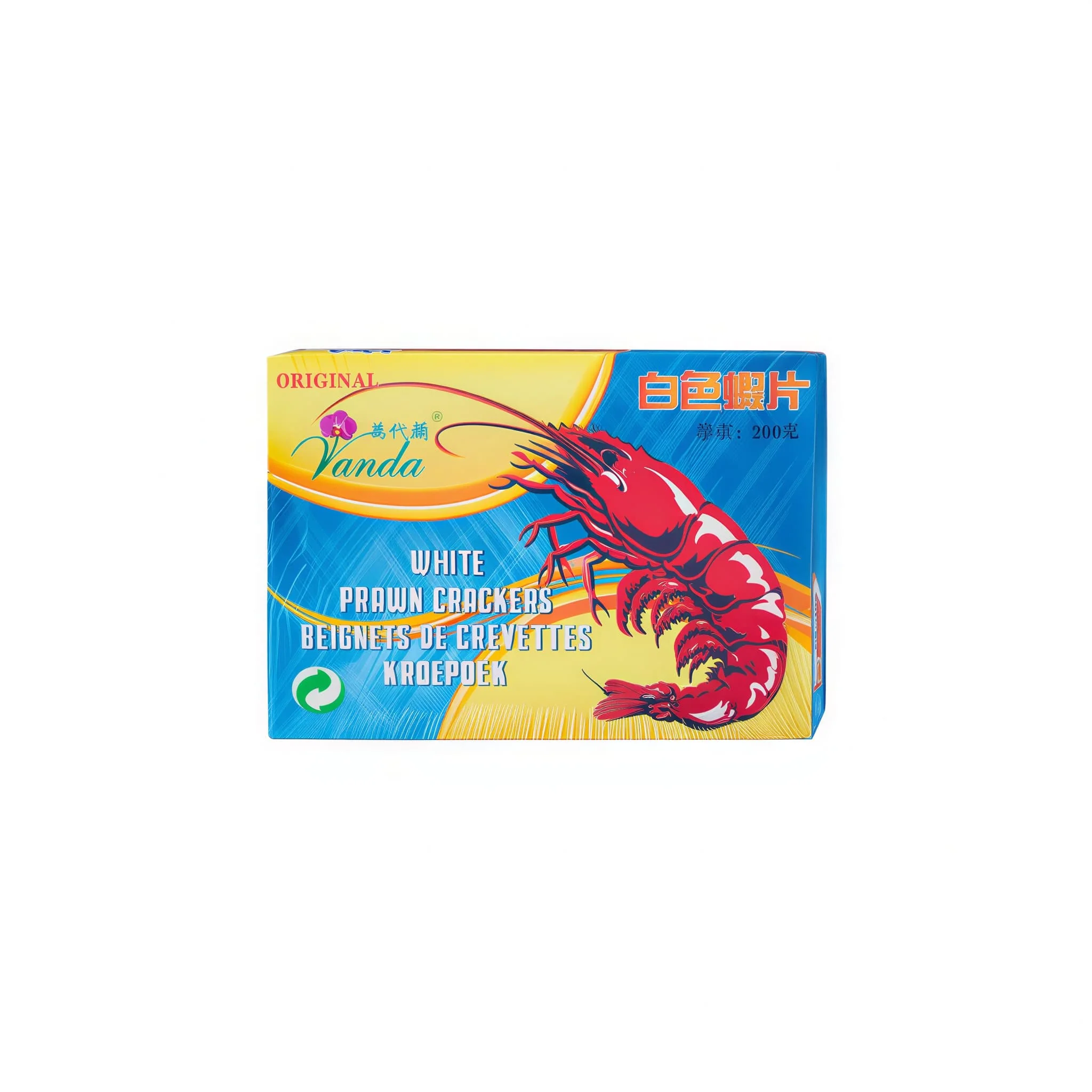 Vanda Asian White Prawn Crackers 200g | Asian Shrimp Snack | Crispy Light Prawn Chips